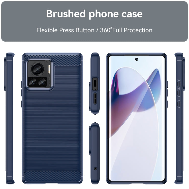 For Motorola Moto X30 Pro/Edge 30 Ultra Brushed Texture Carbon Fiber TPU Phone Case