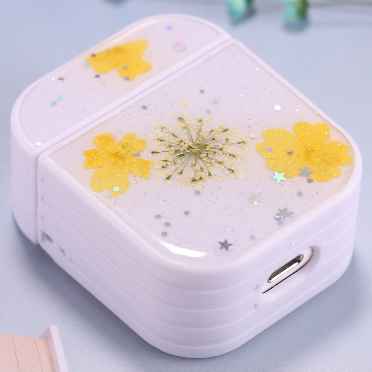 For AirPods 1 / 2 Beautiful Ladies Flowers Pattern Wireless Earphone Protective Case