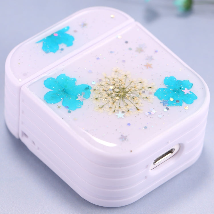For AirPods 1 / 2 Beautiful Ladies Flowers Pattern Wireless Earphone Protective Case