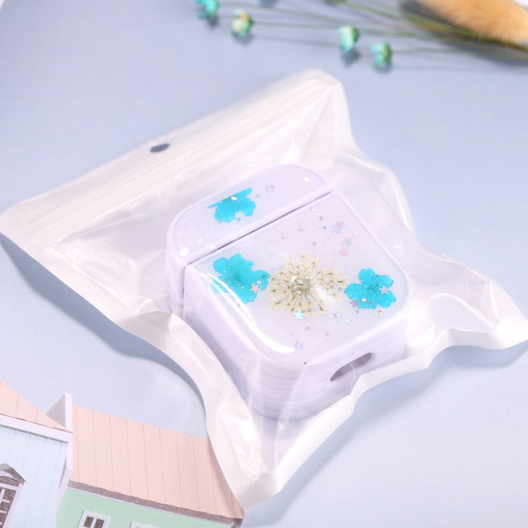 For AirPods 1 / 2 Beautiful Ladies Flowers Pattern Wireless Earphone Protective Case