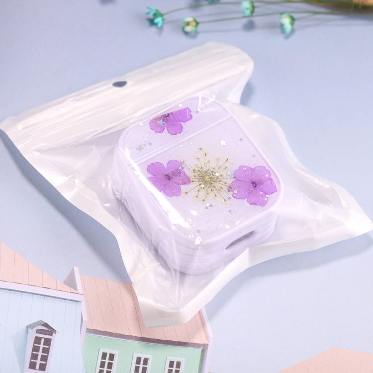 For AirPods 1 / 2 Beautiful Ladies Flowers Pattern Wireless Earphone Protective Case