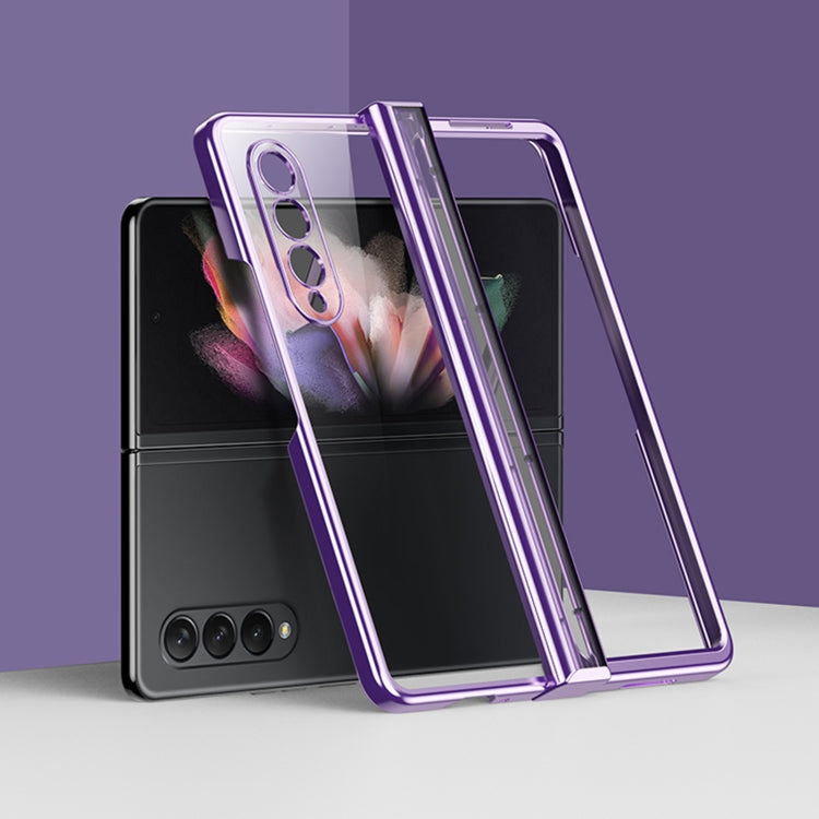 For Samsung Galaxy Z Fold3 5G Electroplating PC Full Coverage Shockproof Phone Case