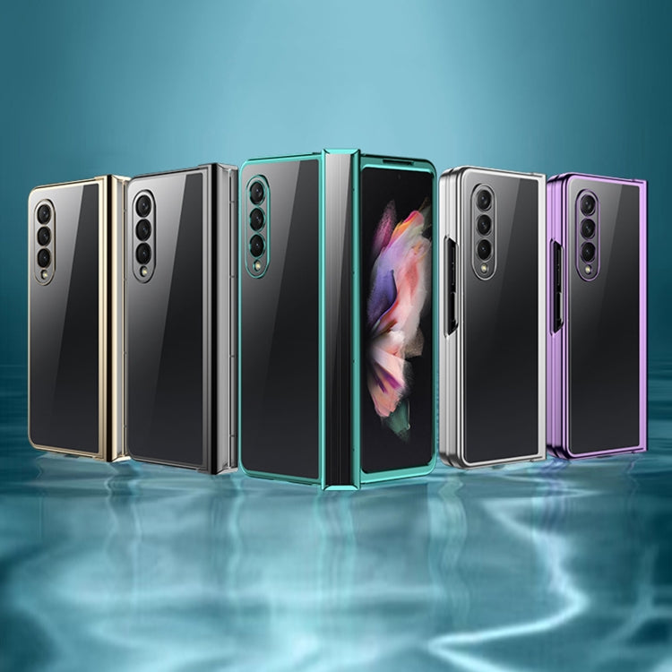 For Samsung Galaxy Z Fold3 5G Electroplating PC Full Coverage Shockproof Phone Case