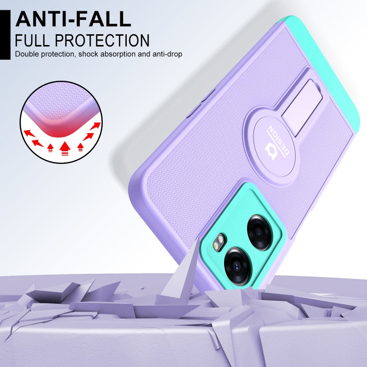 For OPPO A57 4G Small Tail Holder TPU+PC Phone Case