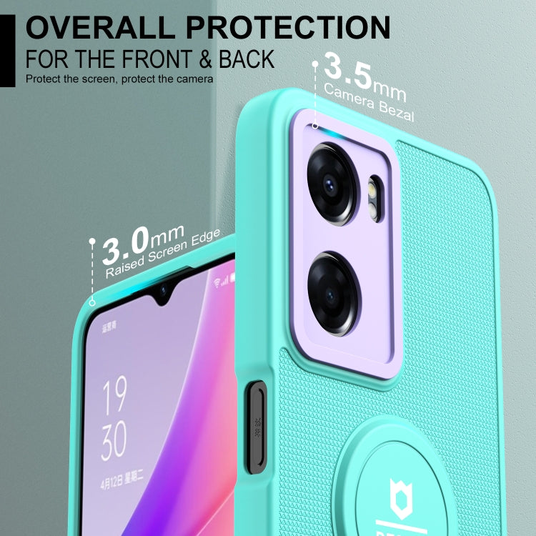 For OPPO A57 4G Small Tail Holder TPU+PC Phone Case