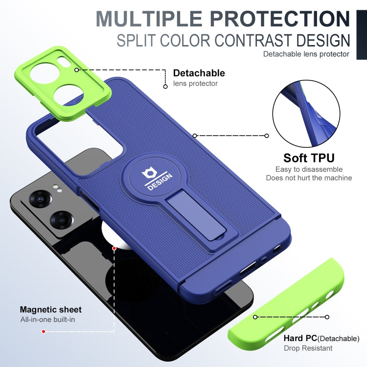 For OPPO A57 4G Small Tail Holder TPU+PC Phone Case