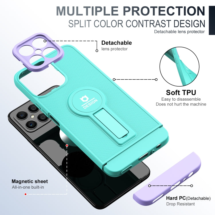 For Honor X8 Small Tail Holder TPU+PC Phone Case