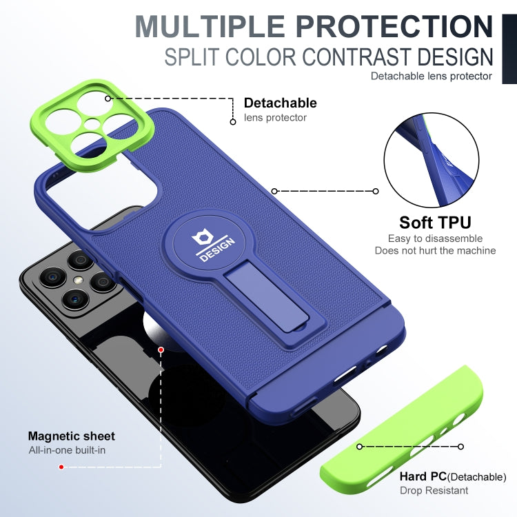 For Honor X8 Small Tail Holder TPU+PC Phone Case