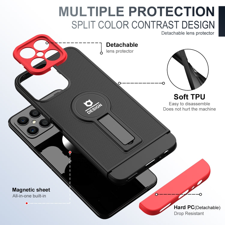 For Honor X8 Small Tail Holder TPU+PC Phone Case