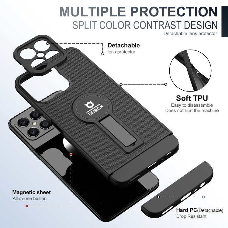 For Honor X8 Small Tail Holder TPU+PC Phone Case