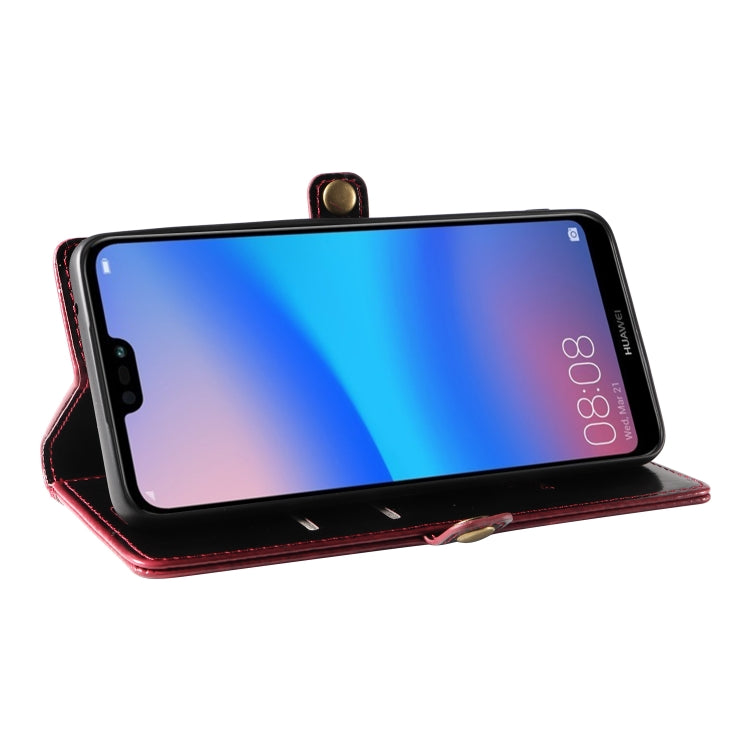 For Huawei P20 Lite GQUTROBE RFID Blocking Oil Wax Leather Phone Case