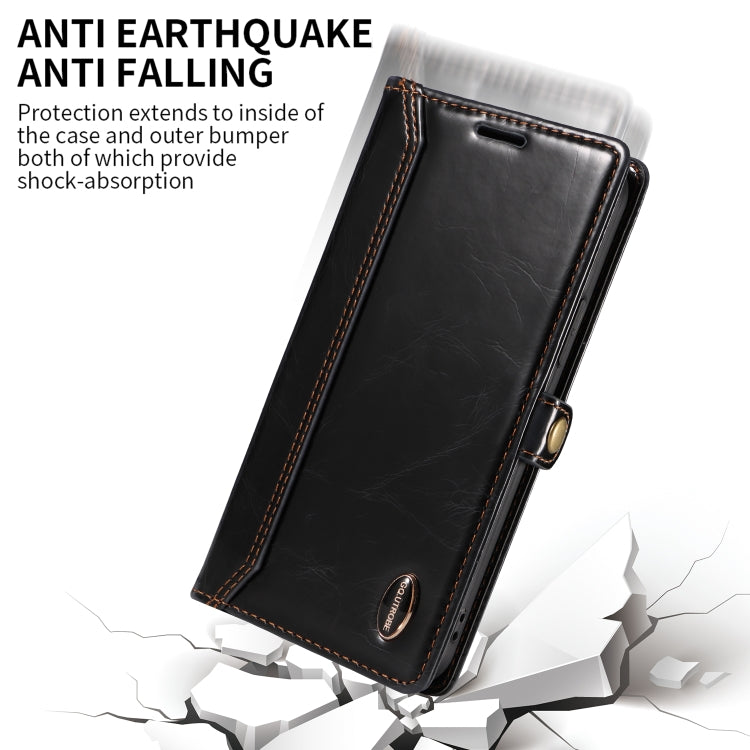 For Huawei P30 Lite GQUTROBE RFID Blocking Oil Wax Leather Phone Case