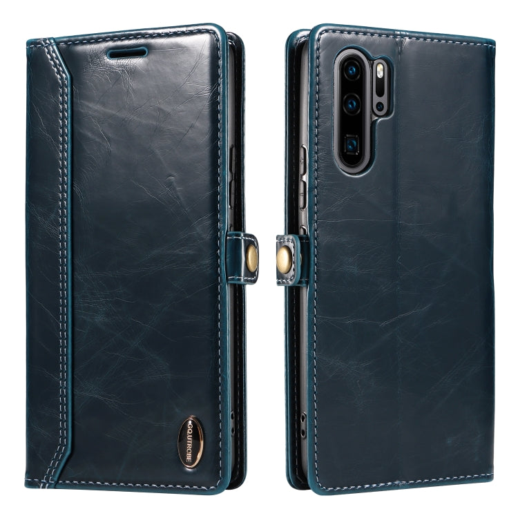 For Huawei P30 Pro GQUTROBE RFID Blocking Oil Wax Leather Phone Case