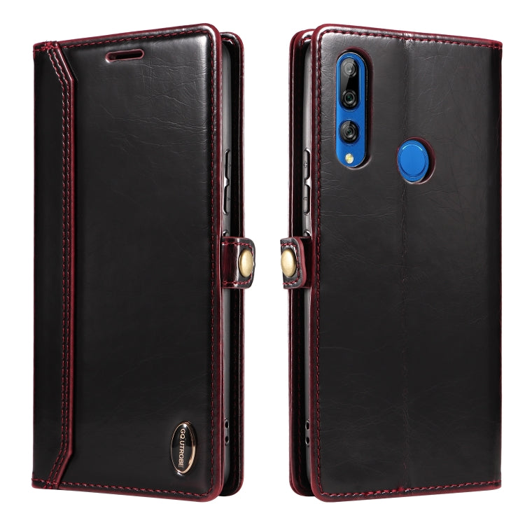 For Huawei P Smart Z / Y9 Prime GQUTROBE RFID Blocking Oil Wax Leather Phone Case