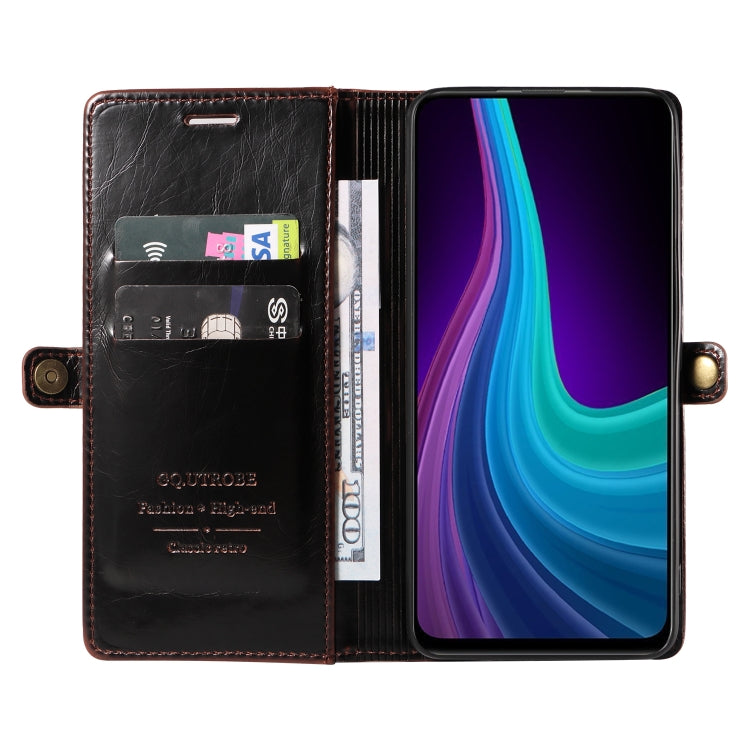 For Huawei P Smart Z / Y9 Prime GQUTROBE RFID Blocking Oil Wax Leather Phone Case
