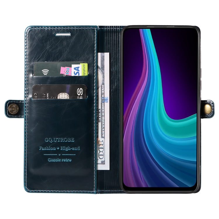 For Huawei P Smart Z / Y9 Prime GQUTROBE RFID Blocking Oil Wax Leather Phone Case