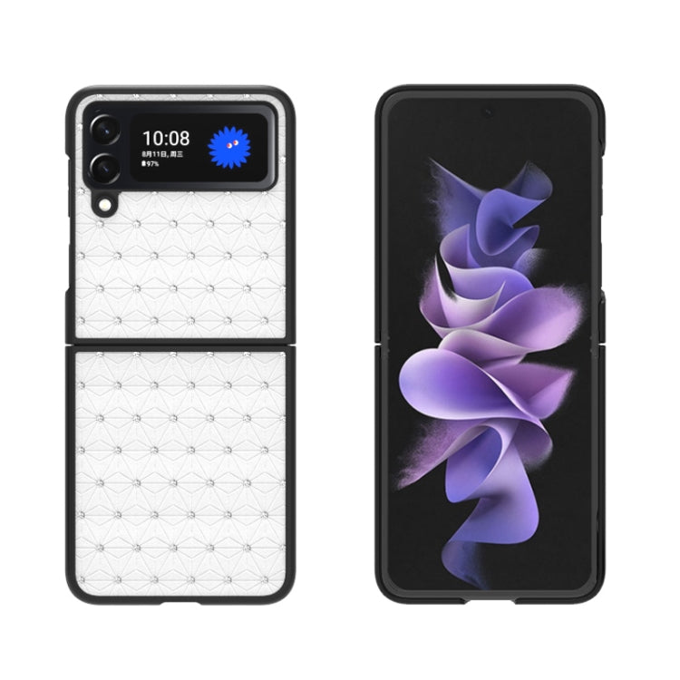 For Samsung Galaxy Z Flip4 Flash Drill Leather Shockproof Protective Phone Case