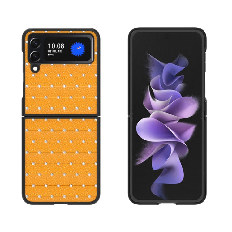 For Samsung Galaxy Z Flip4 Flash Drill Leather Shockproof Protective Phone Case