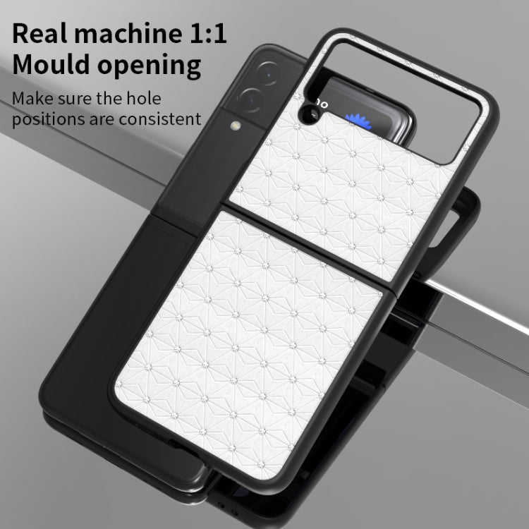 For Samsung Galaxy Z Flip4 Flash Drill Leather Shockproof Protective Phone Case