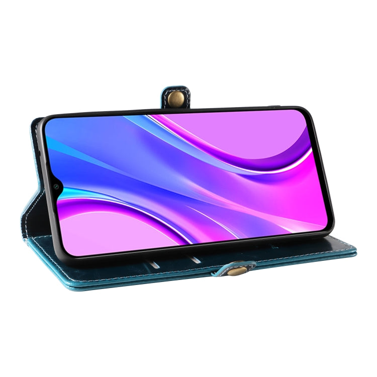 For Xiaomi Redmi 9 GQUTROBE RFID Blocking Oil Wax Leather Phone Case