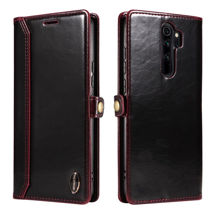 For Xiaomi Redmi Note 8 Pro GQUTROBE RFID Blocking Oil Wax Leather Phone Case