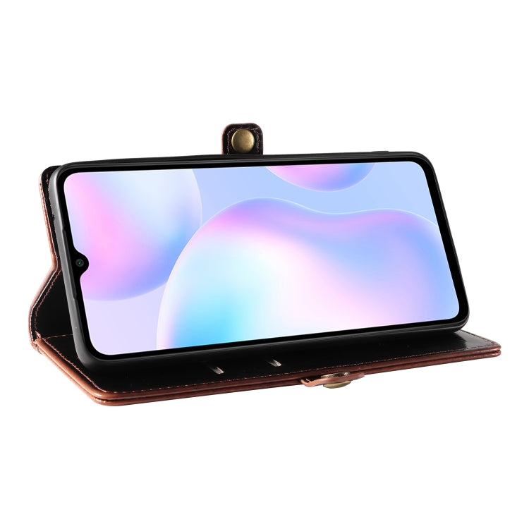 For Xiaomi Redmi 9A GQUTROBE RFID Blocking Oil Wax Leather Phone Case