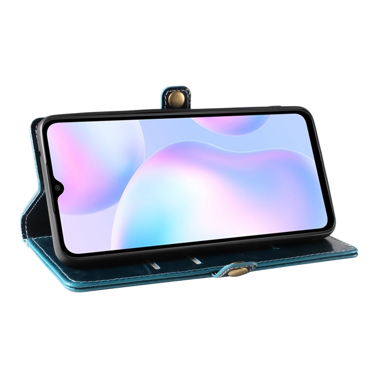 For Xiaomi Redmi 9A GQUTROBE RFID Blocking Oil Wax Leather Phone Case