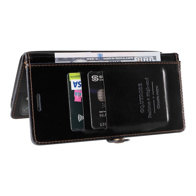 For Xiaomi Redmi 9T / Poco M3 GQUTROBE RFID Blocking Oil Wax Leather Phone Case