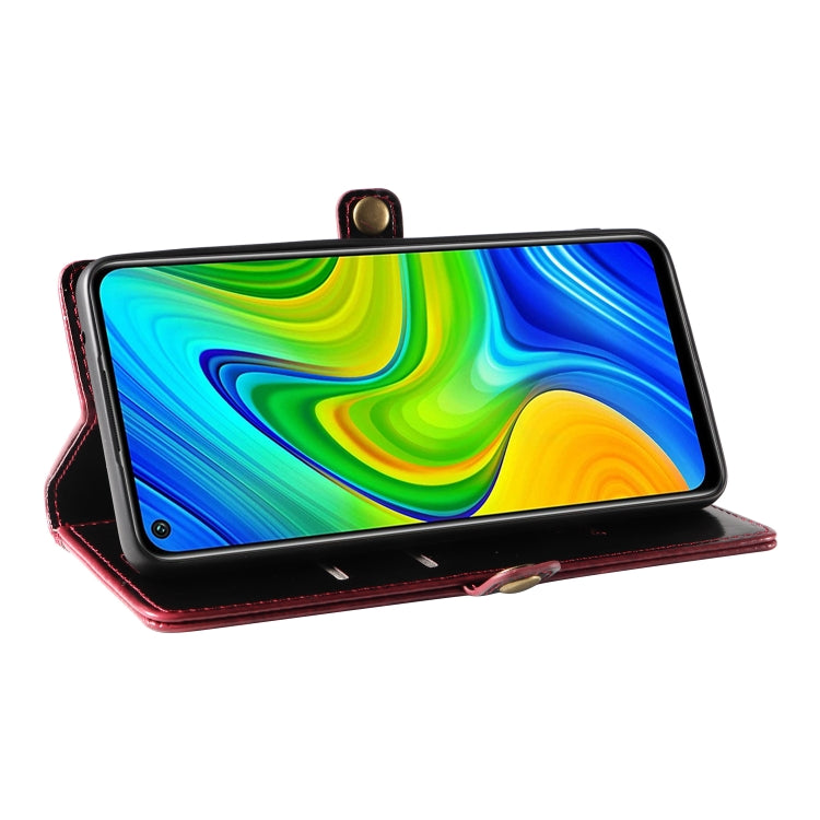 For Xiaomi Redmi Note 9 GQUTROBE RFID Blocking Oil Wax Leather Phone Case