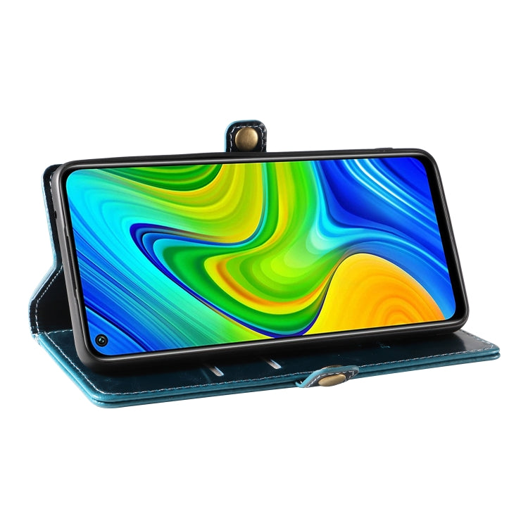 For Xiaomi Redmi Note 9 GQUTROBE RFID Blocking Oil Wax Leather Phone Case