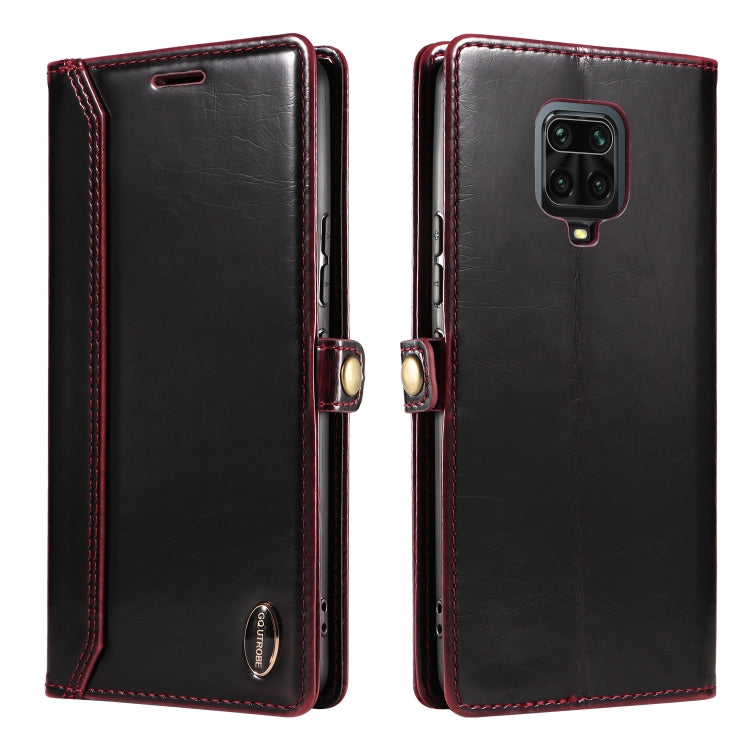 For Xiaomi Redmi Note 9S GQUTROBE RFID Blocking Oil Wax Leather Phone Case