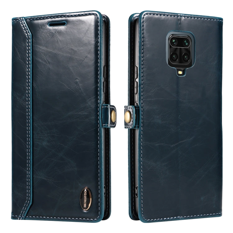 For Xiaomi Redmi Note 9S GQUTROBE RFID Blocking Oil Wax Leather Phone Case