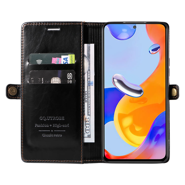 For Xiaomi Redmi Note 11 Pro 4G GQUTROBE RFID Blocking Oil Wax Leather Phone Case