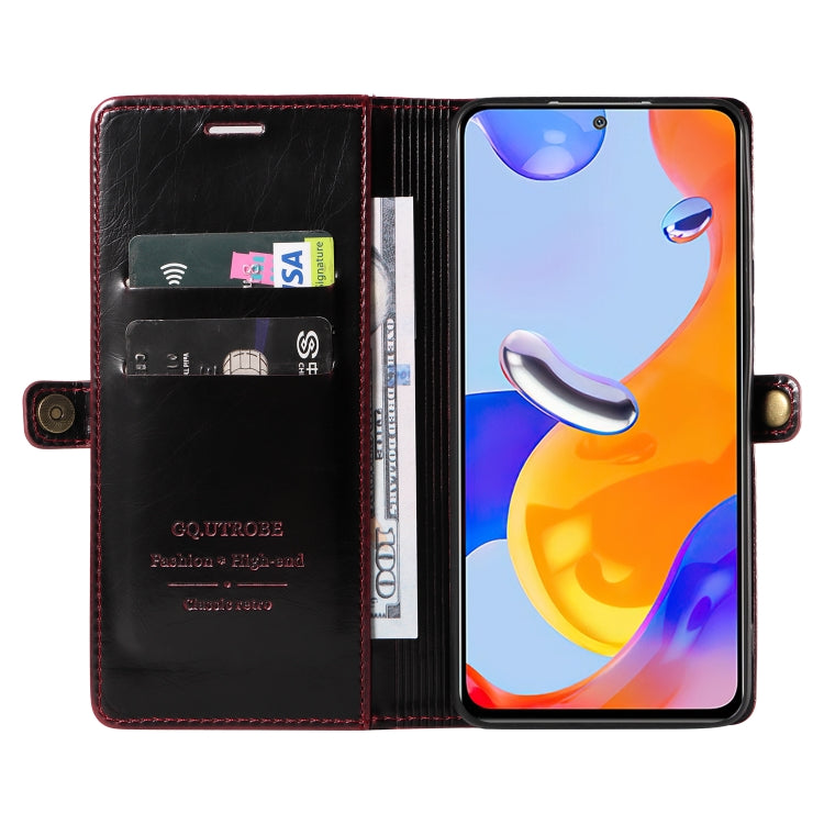 For Xiaomi Redmi Note 11 Pro 4G GQUTROBE RFID Blocking Oil Wax Leather Phone Case