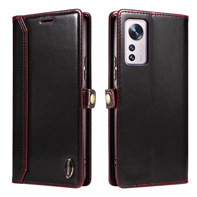 For Xiaomi 12 GQUTROBE RFID Blocking Oil Wax Leather Phone Case