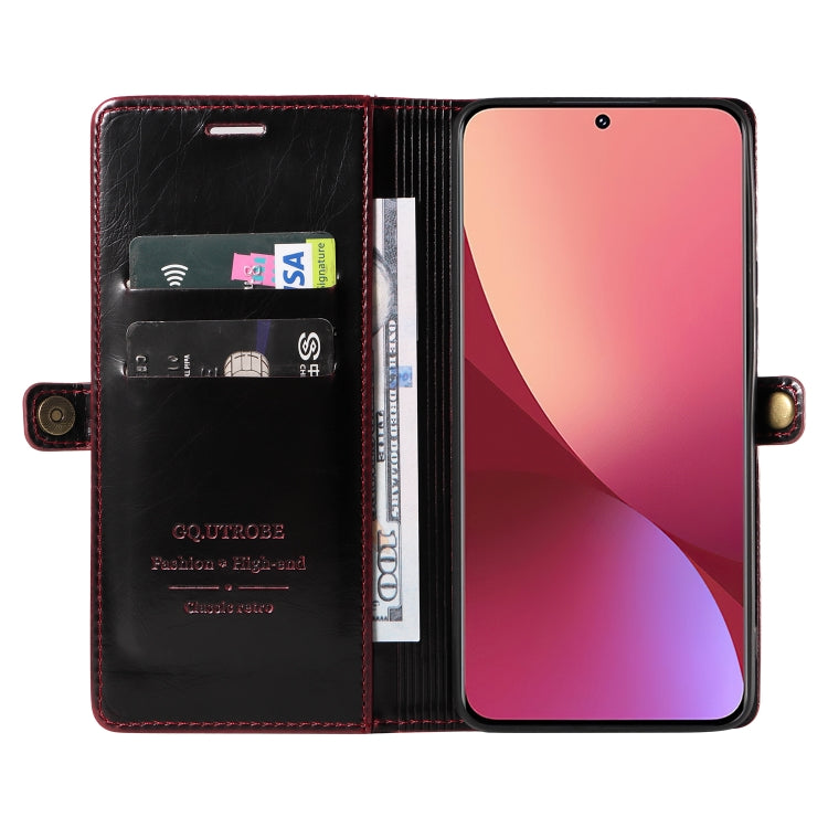 For Xiaomi 12 GQUTROBE RFID Blocking Oil Wax Leather Phone Case