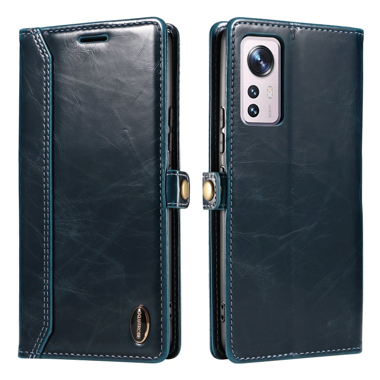 For Xiaomi 12 GQUTROBE RFID Blocking Oil Wax Leather Phone Case