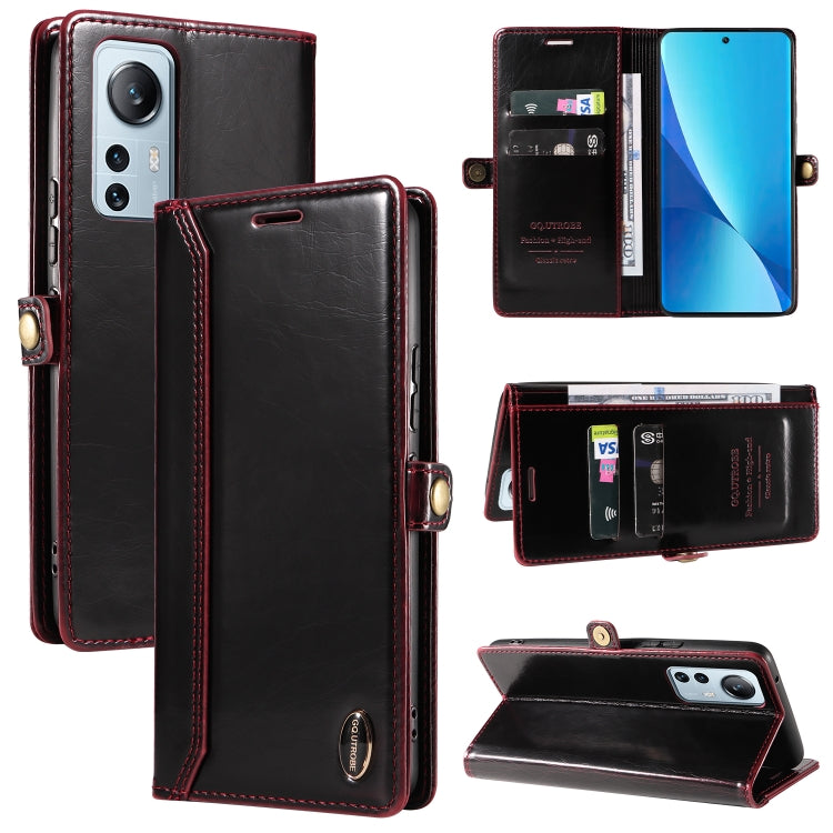 For Xiaomi 12 Lite GQUTROBE RFID Blocking Oil Wax Leather Phone Case