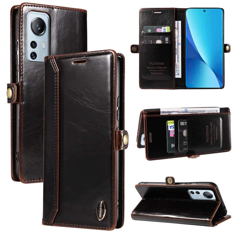 For Xiaomi 12 Lite GQUTROBE RFID Blocking Oil Wax Leather Phone Case