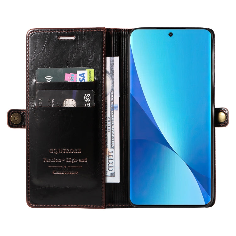 For Xiaomi 12 Lite GQUTROBE RFID Blocking Oil Wax Leather Phone Case