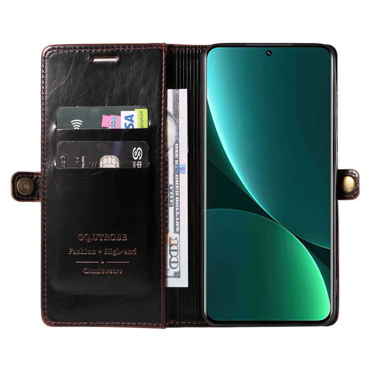 For Xiaomi 12 Pro GQUTROBE RFID Blocking Oil Wax Leather Phone Case