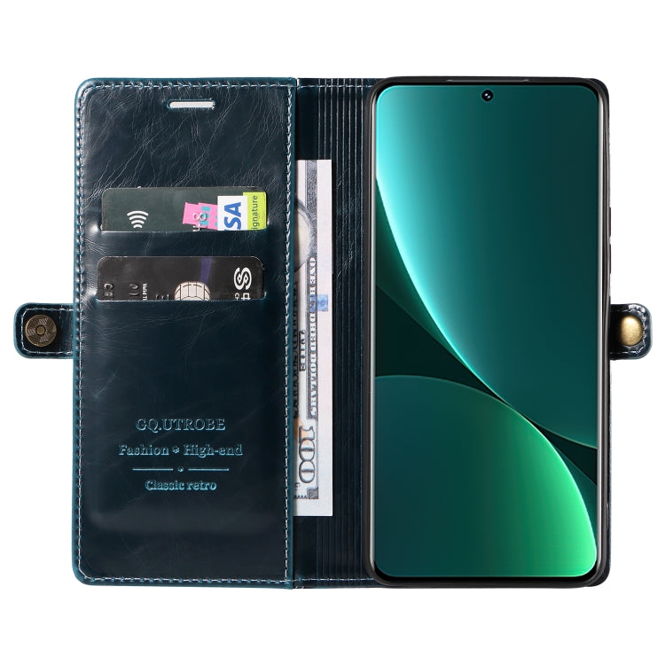 For Xiaomi 12 Pro GQUTROBE RFID Blocking Oil Wax Leather Phone Case