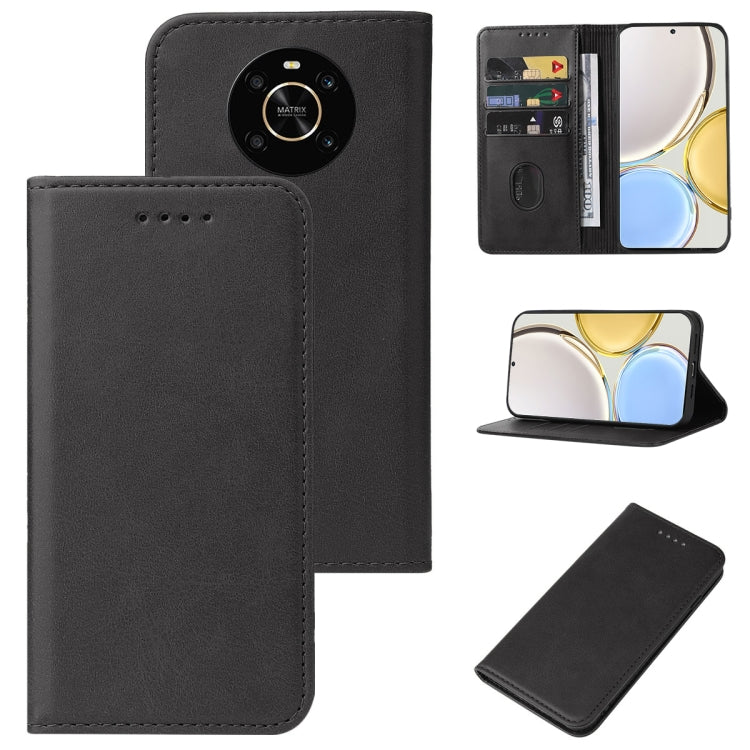 For Honor X9 Magnetic Closure Leather Phone Case