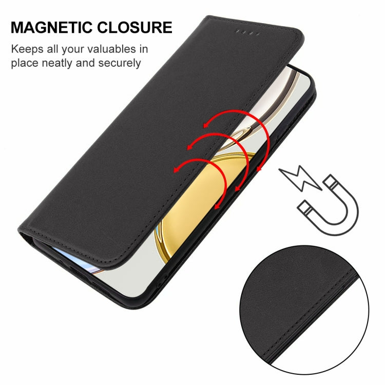 For Honor X9 Magnetic Closure Leather Phone Case