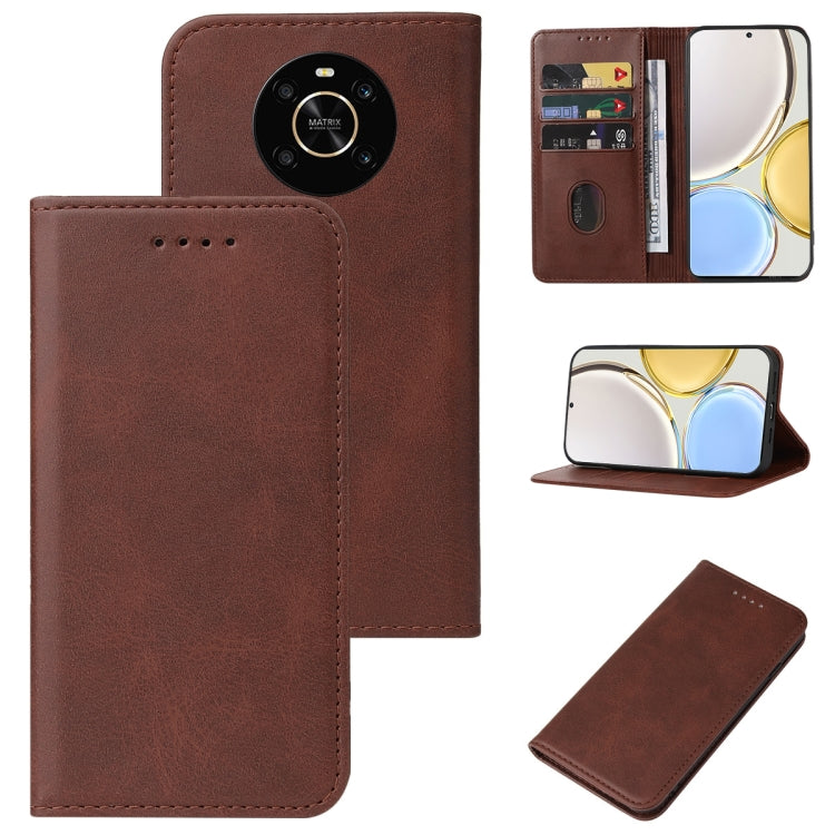 For Honor X9 Magnetic Closure Leather Phone Case