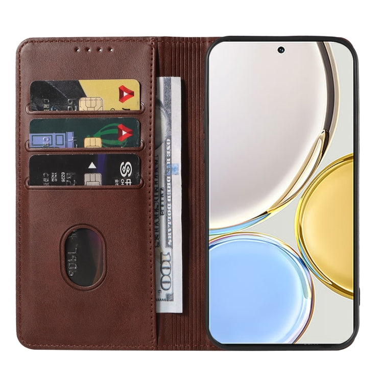 For Honor X9 Magnetic Closure Leather Phone Case