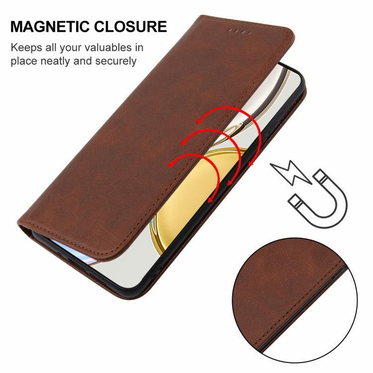 For Honor X9 Magnetic Closure Leather Phone Case