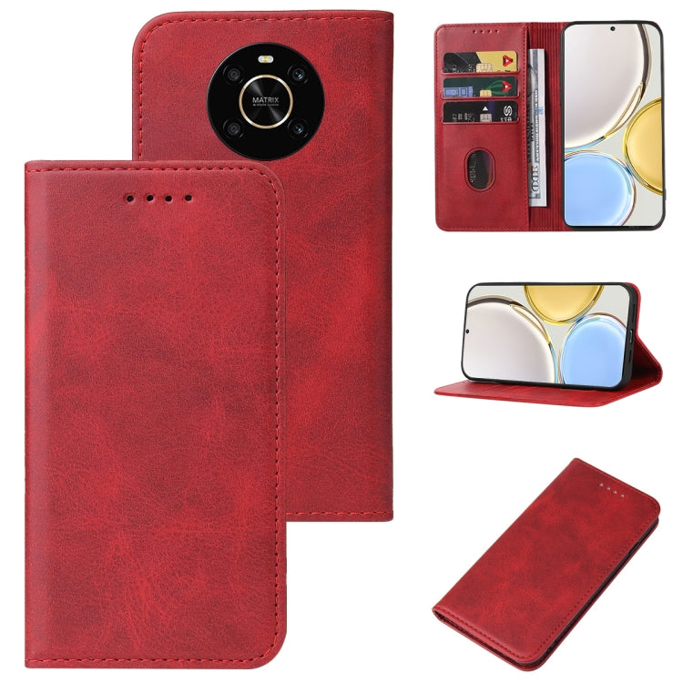 For Honor X9 Magnetic Closure Leather Phone Case
