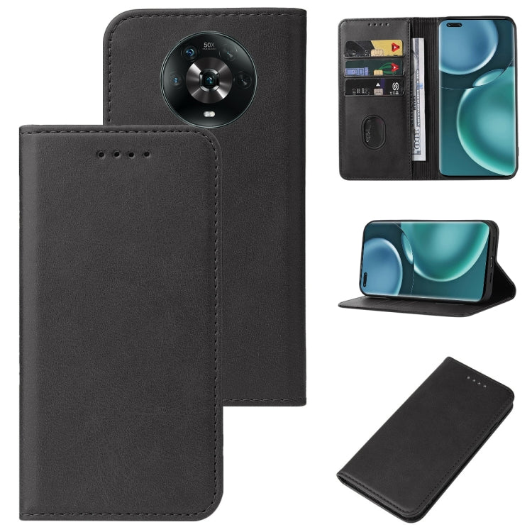 For Honor Magic4 Magnetic Closure Leather Phone Case