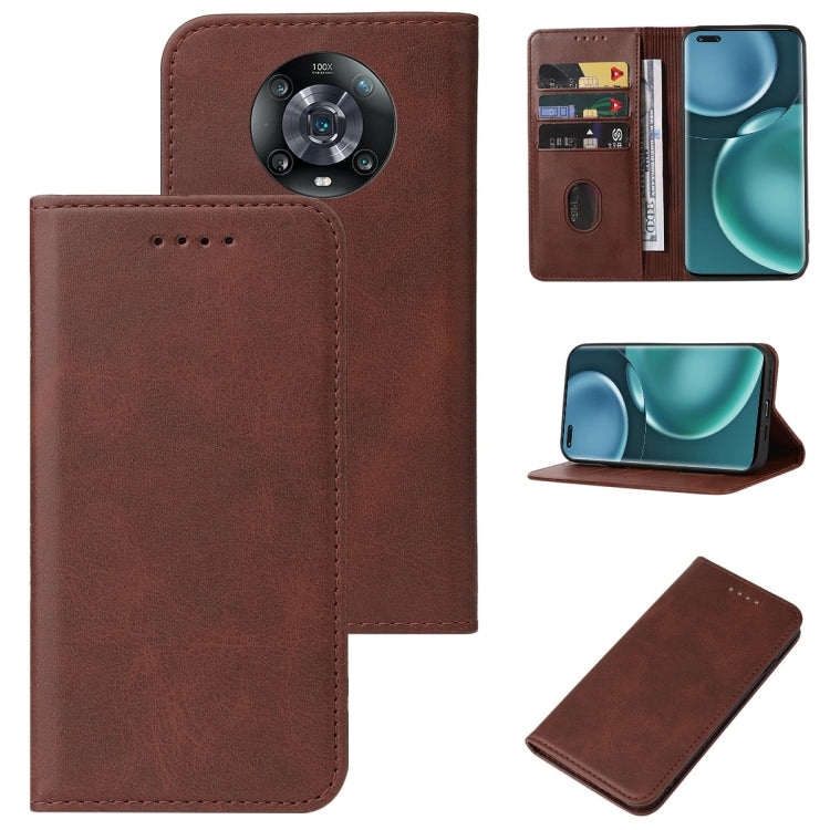 For Honor Magic4 Pro Magnetic Closure Leather Phone Case